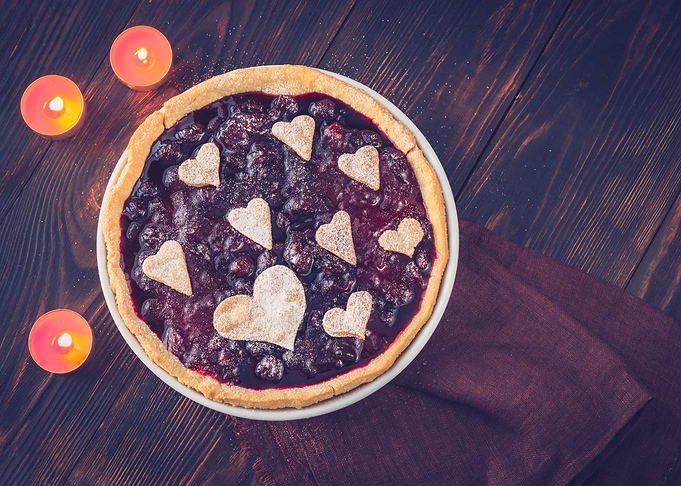 Cherry jam tart