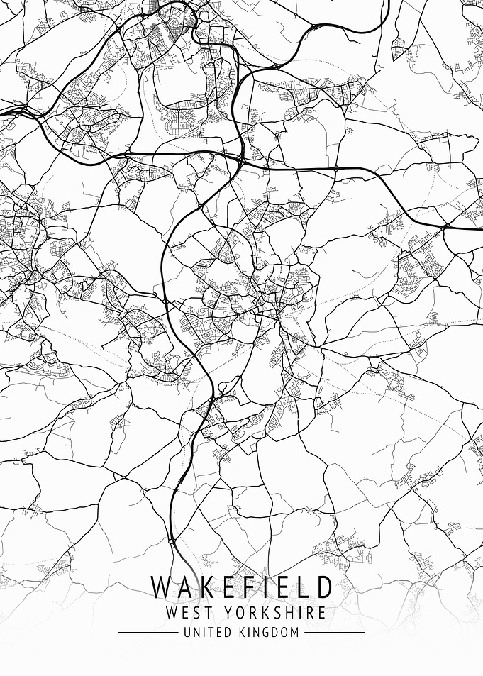 Wakefield UK City Map