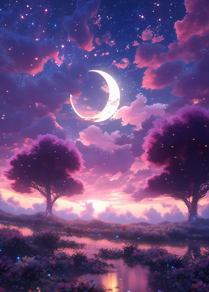 Pink Anime Sky