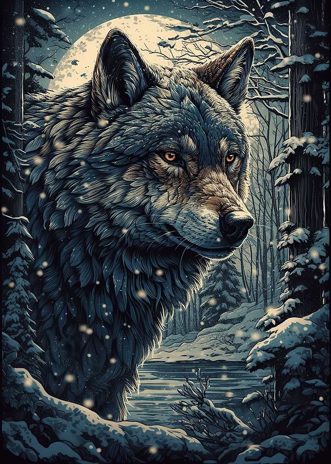 Wolf in Snow