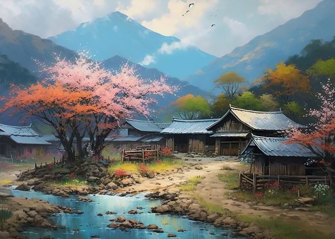 Rural Japanese Landscape