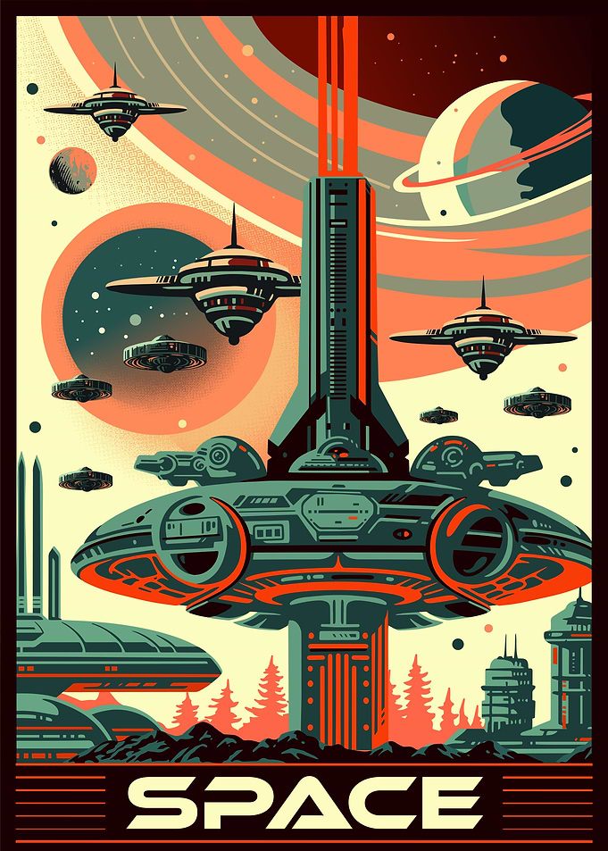 Space Future Aliens City