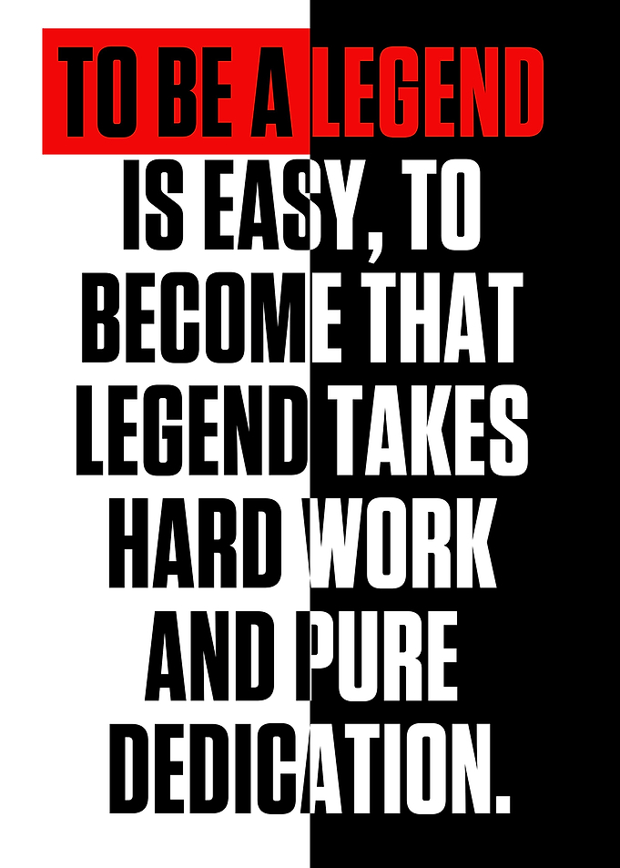 To be a legend is easy
