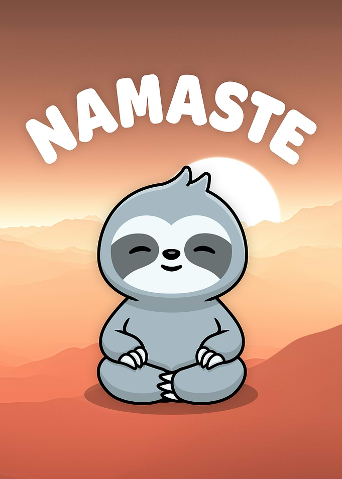 Namaste Happy Yoga Sloth