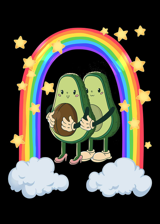 Two avocados run through t