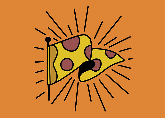 pizza food flag