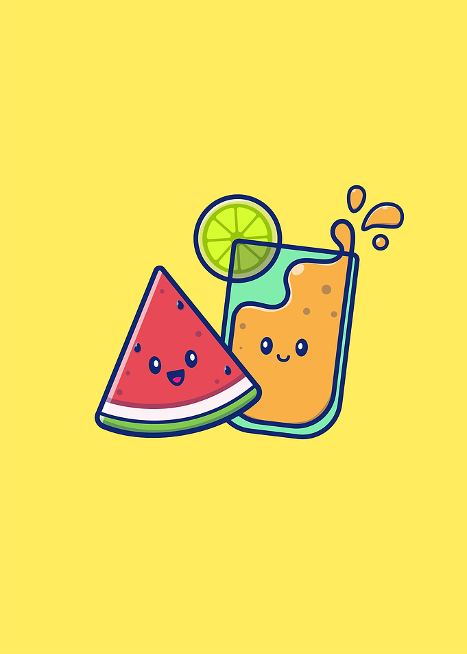 Cute Lemon Juice And Fruit