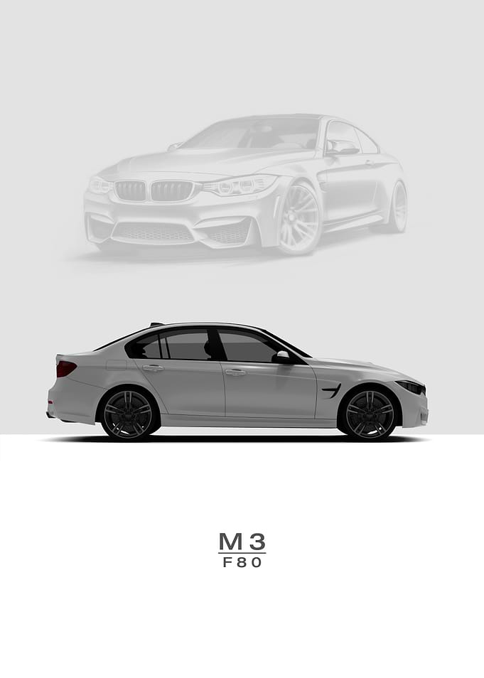 BMW M3 F80 Sedan 2015 Whit