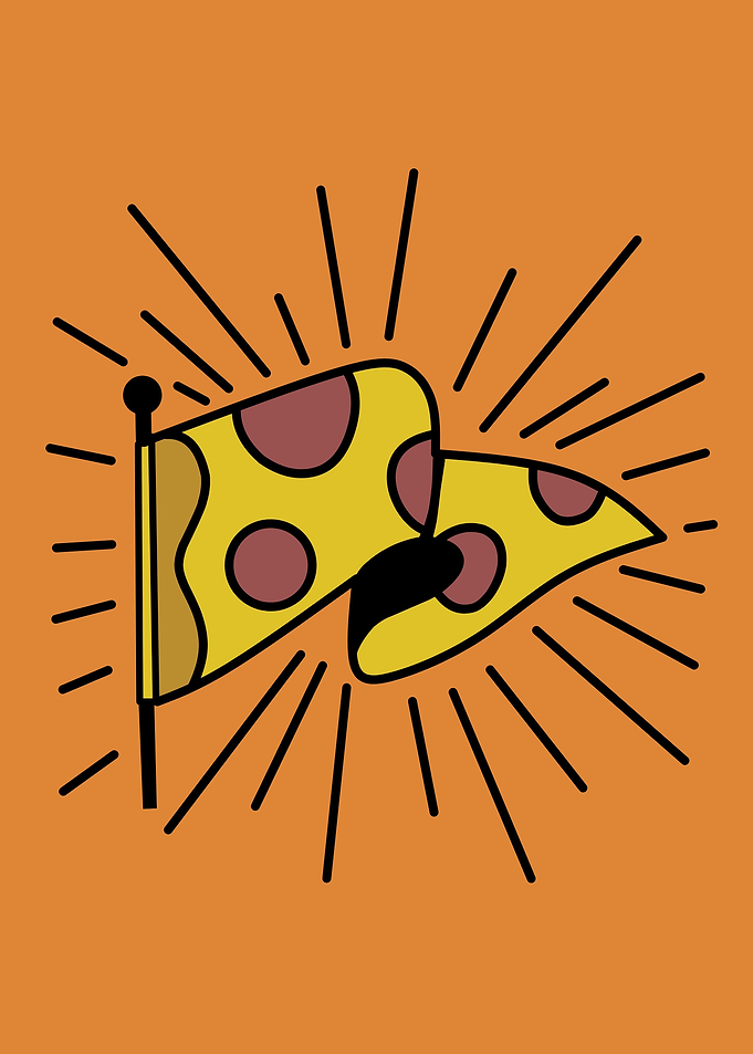 flag food pizza