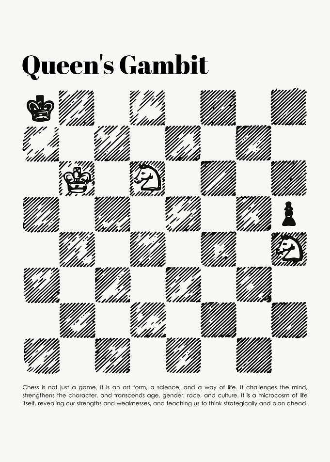 Queens Gambit Chess Poster