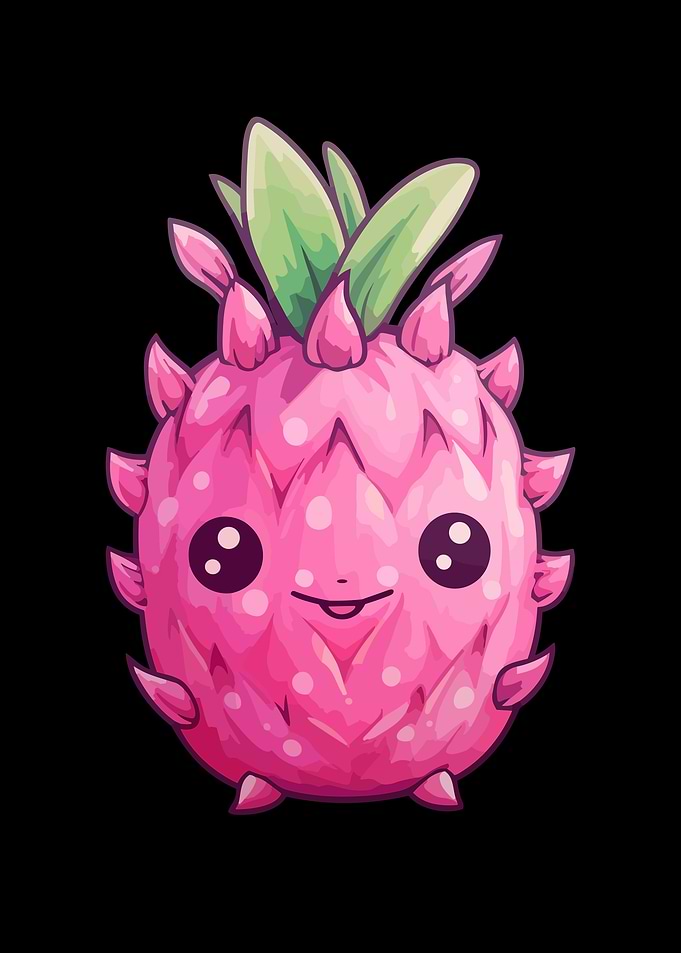 Dragonfruit kawaii