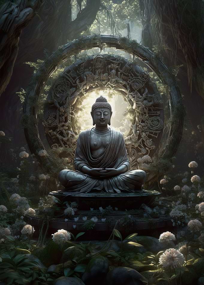 Buddha Jungle Statue