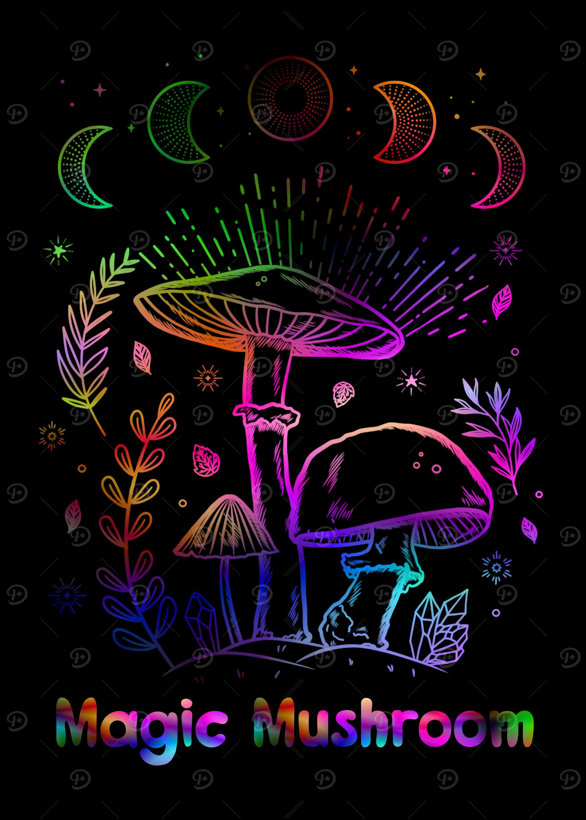 Magic Mushroom Dark Forest