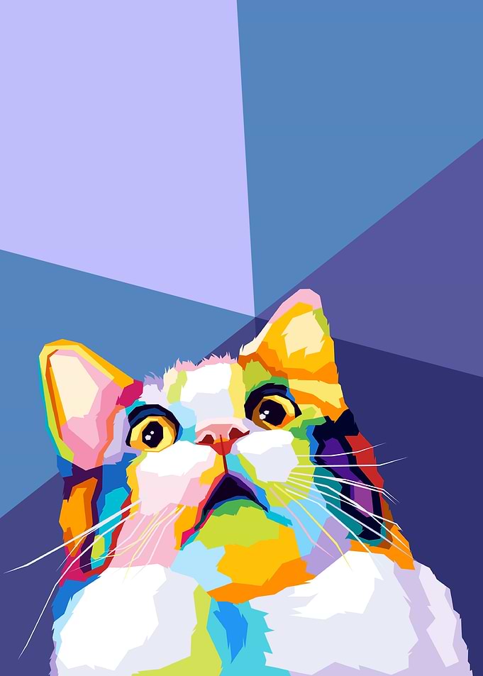 Cute Cat Meme Pop Art