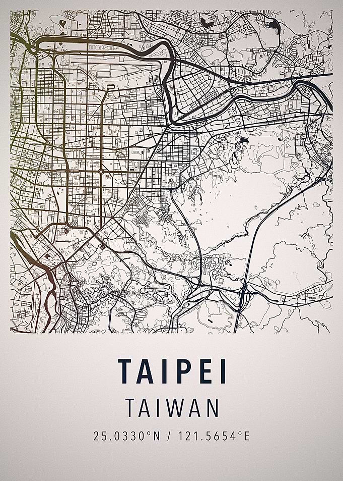 taipei simple map