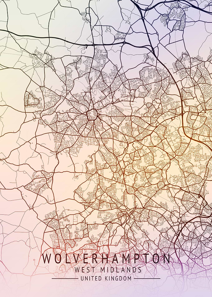 Wolverhampton UK City Map