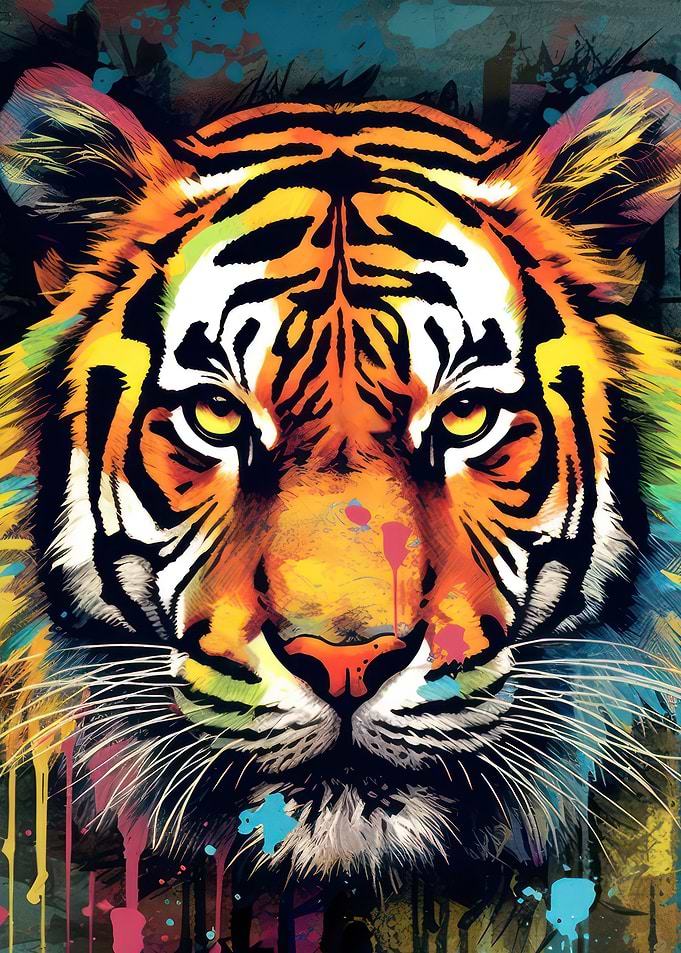 tiger watercolor art