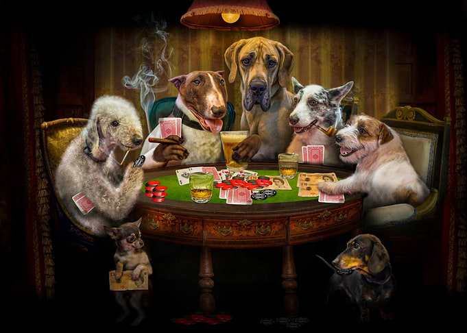 Funny Dog Playing Card