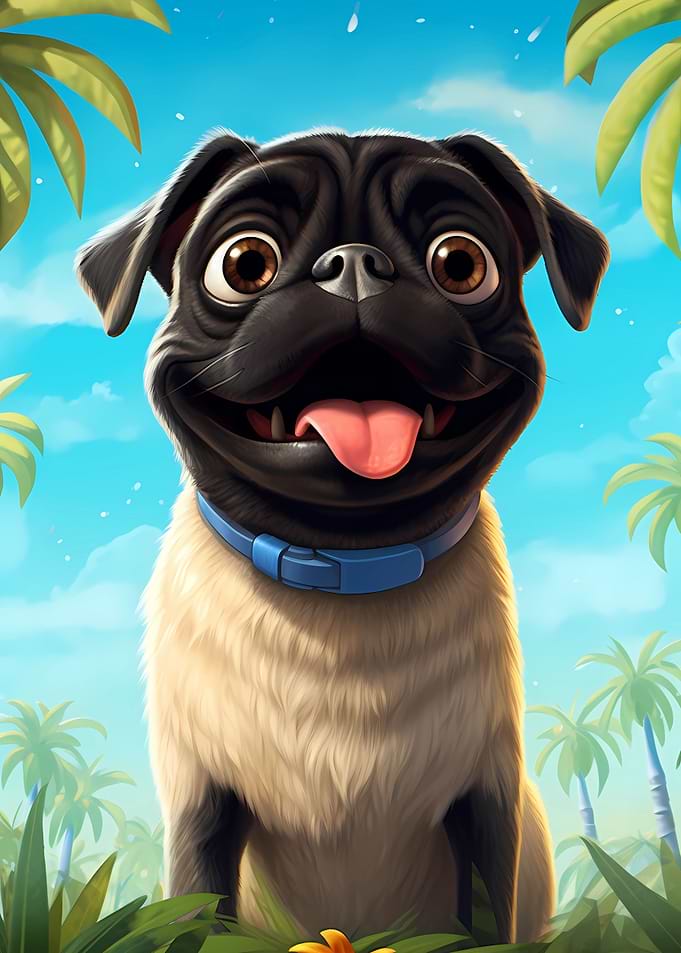 Joyful Pug
