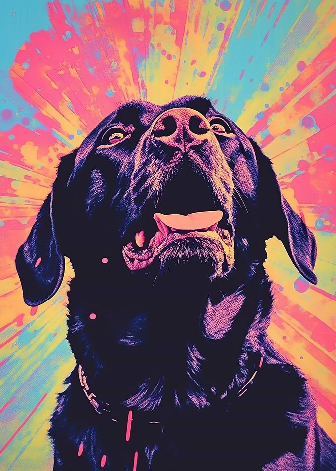 Sleek Canine Display Art