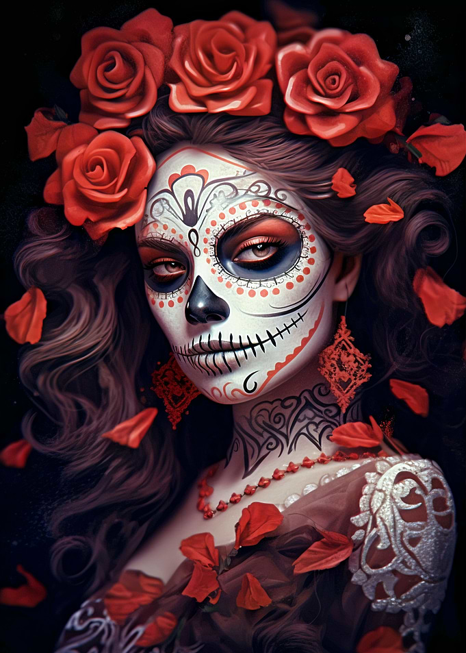 beautiful sugar skull girl