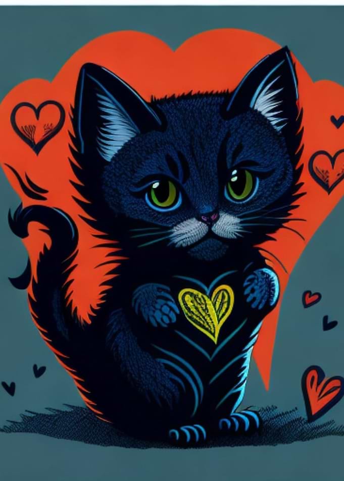 Cute Little Black Kitten
