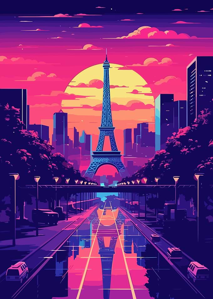 City Synthwave Retro
