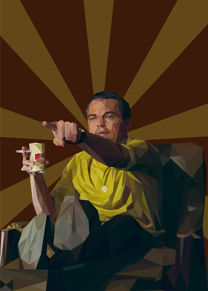 pointing leo meme
