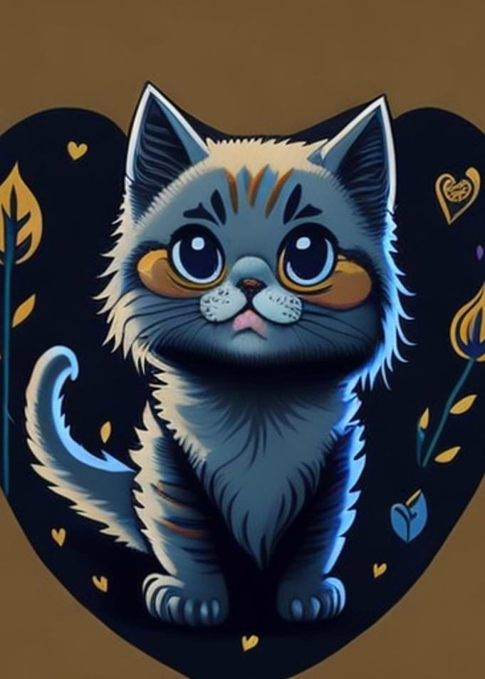 Cute Little Kitten with