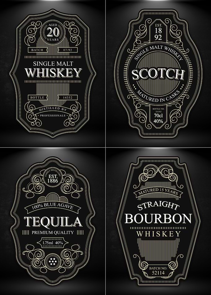 Elegant Drink Labels Sign