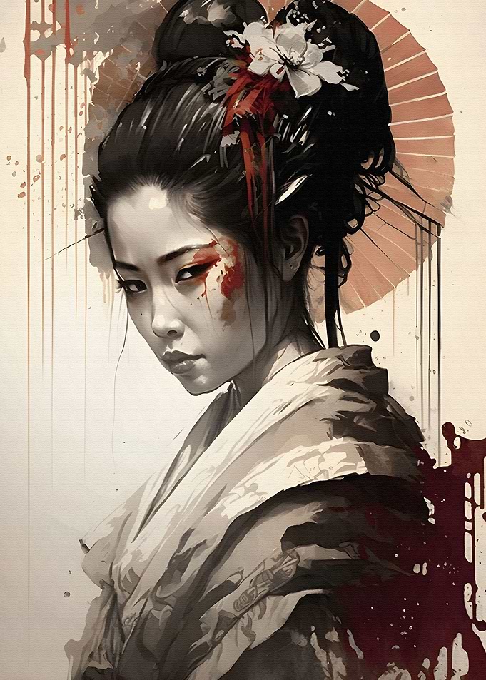 Vintage Japanese Geisha