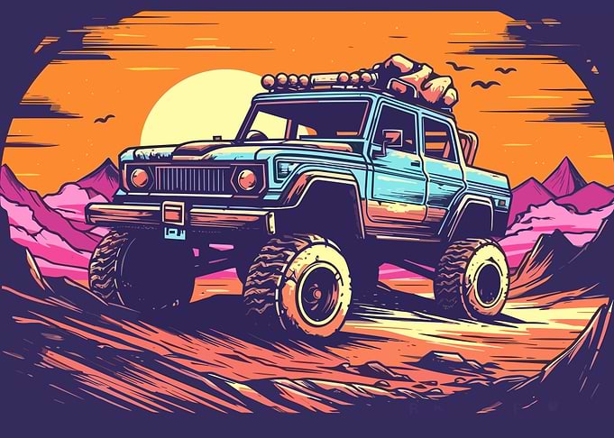 Car off road artwork