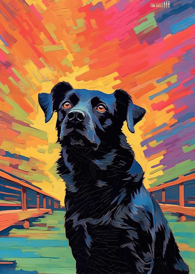 Inky Fur Dog Masterpiece