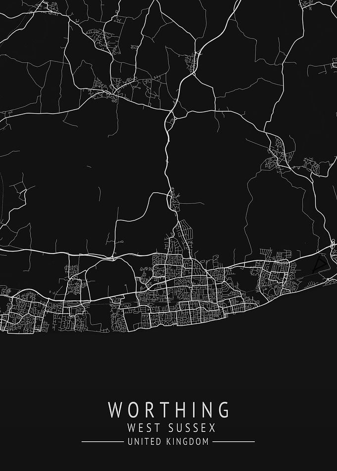 Worthing UK City Map