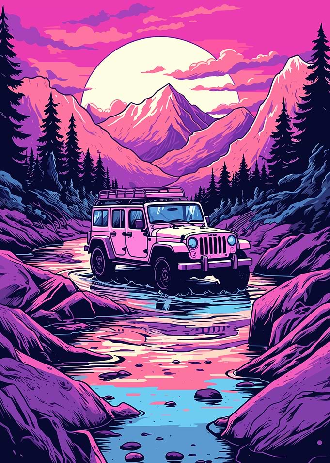 City Synthwave Retro
