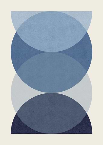 Circle abstract blue