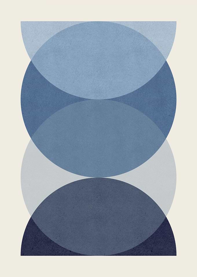Circle abstract blue