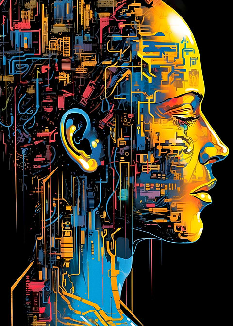 Cyberpunk Android — man cave metal poster
