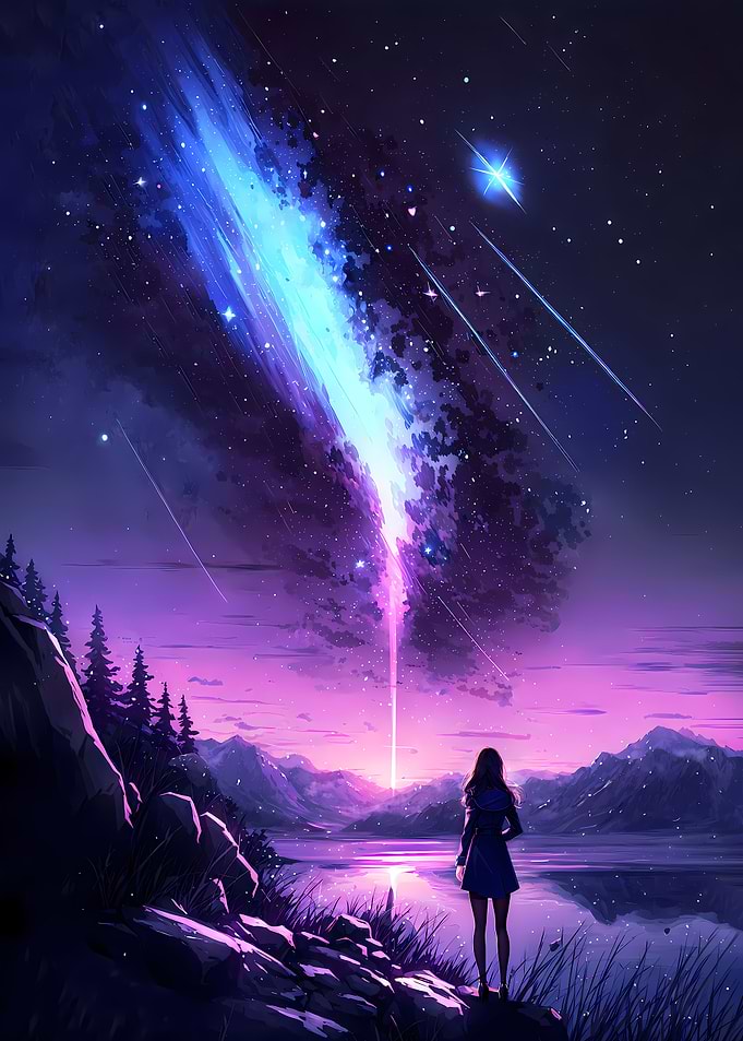 Anime Starry Cosmos Night