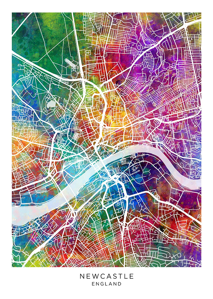 Newcastle England Map