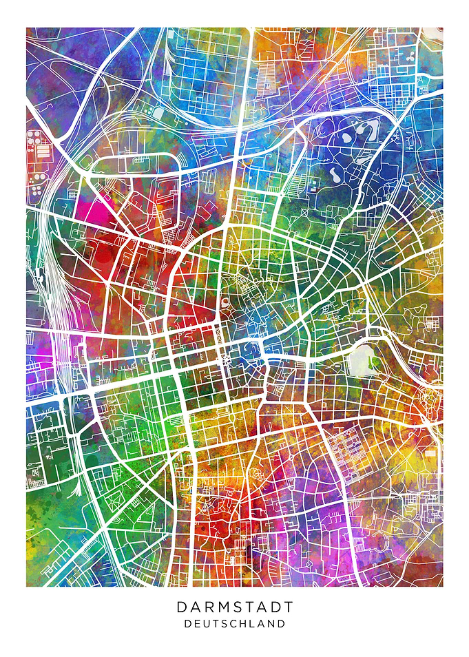 Darmstadt Germany Map