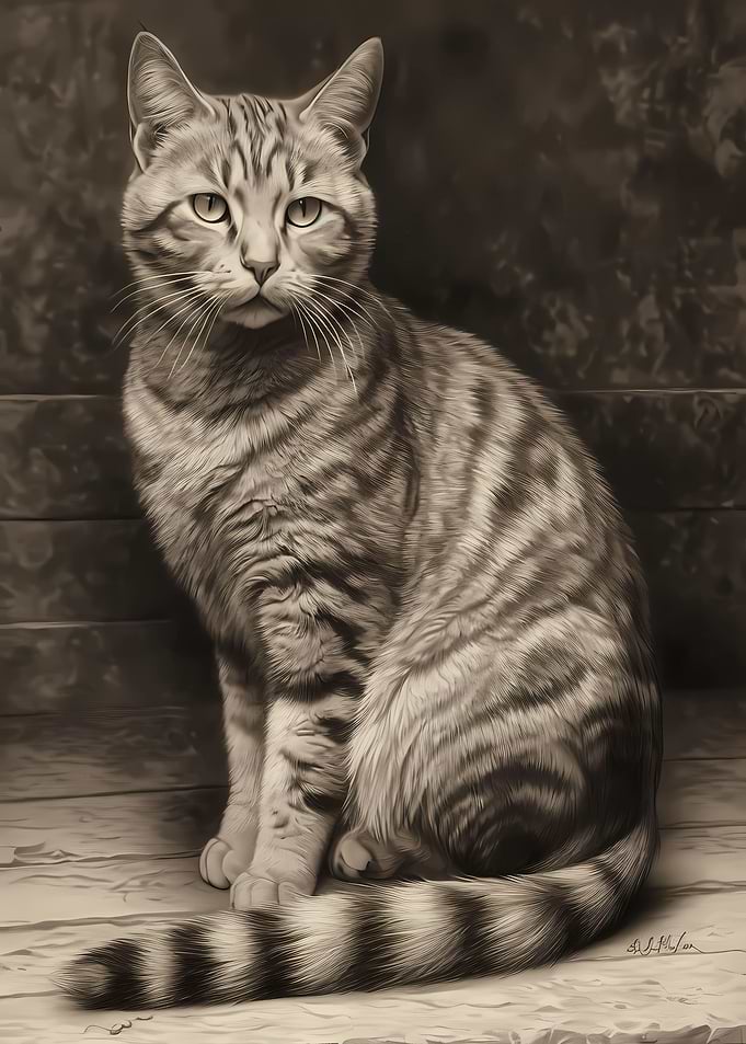 Cat Pencil Drawing