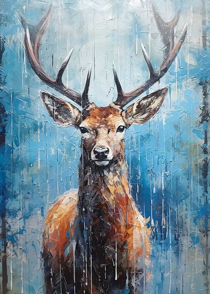 Palette Deer painting