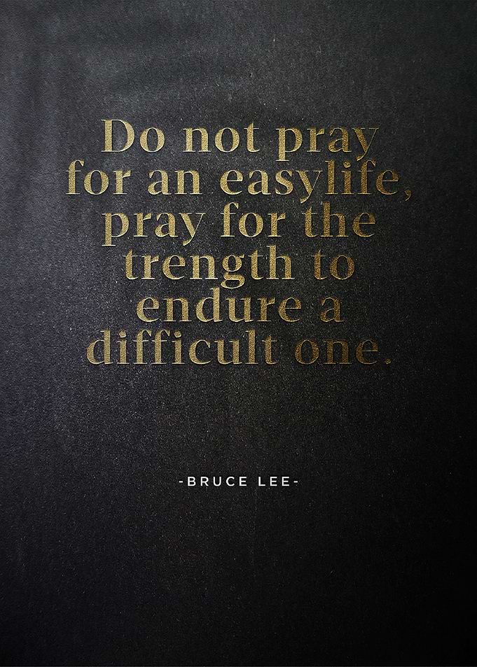 Do not pray for easy life