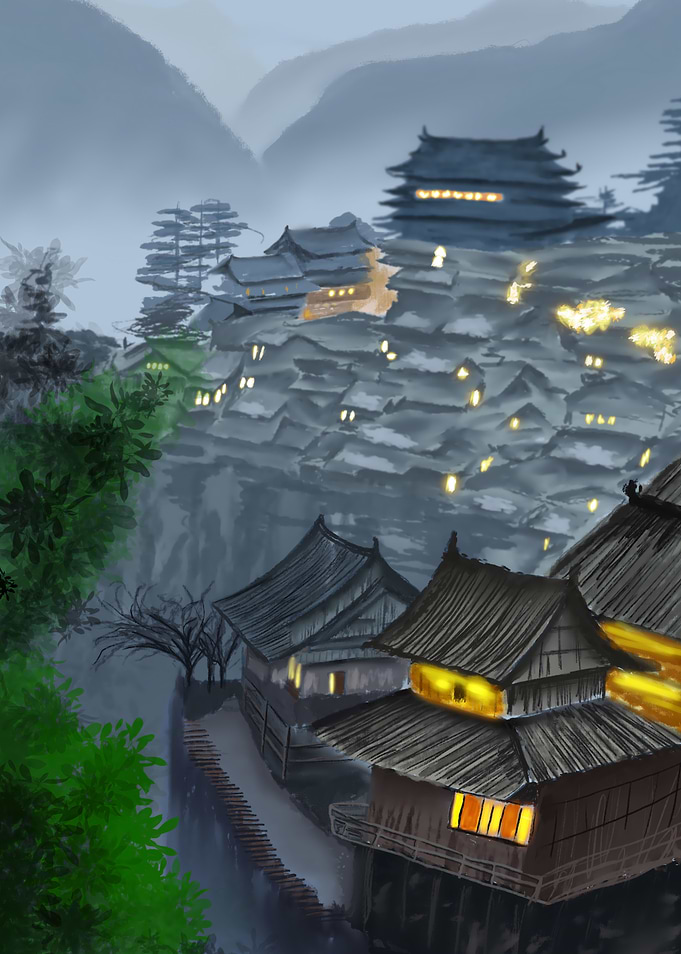 Vintage Asian Landscape