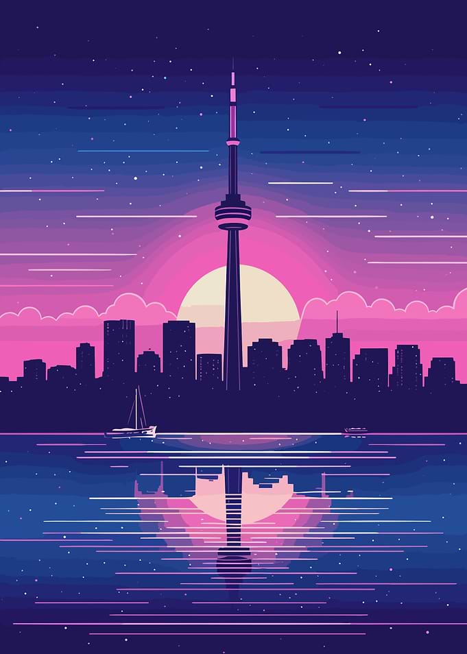 City Synthwave Retro