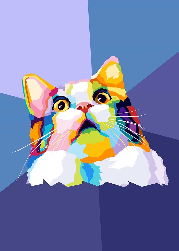 Cute Cat Meme Pop Art