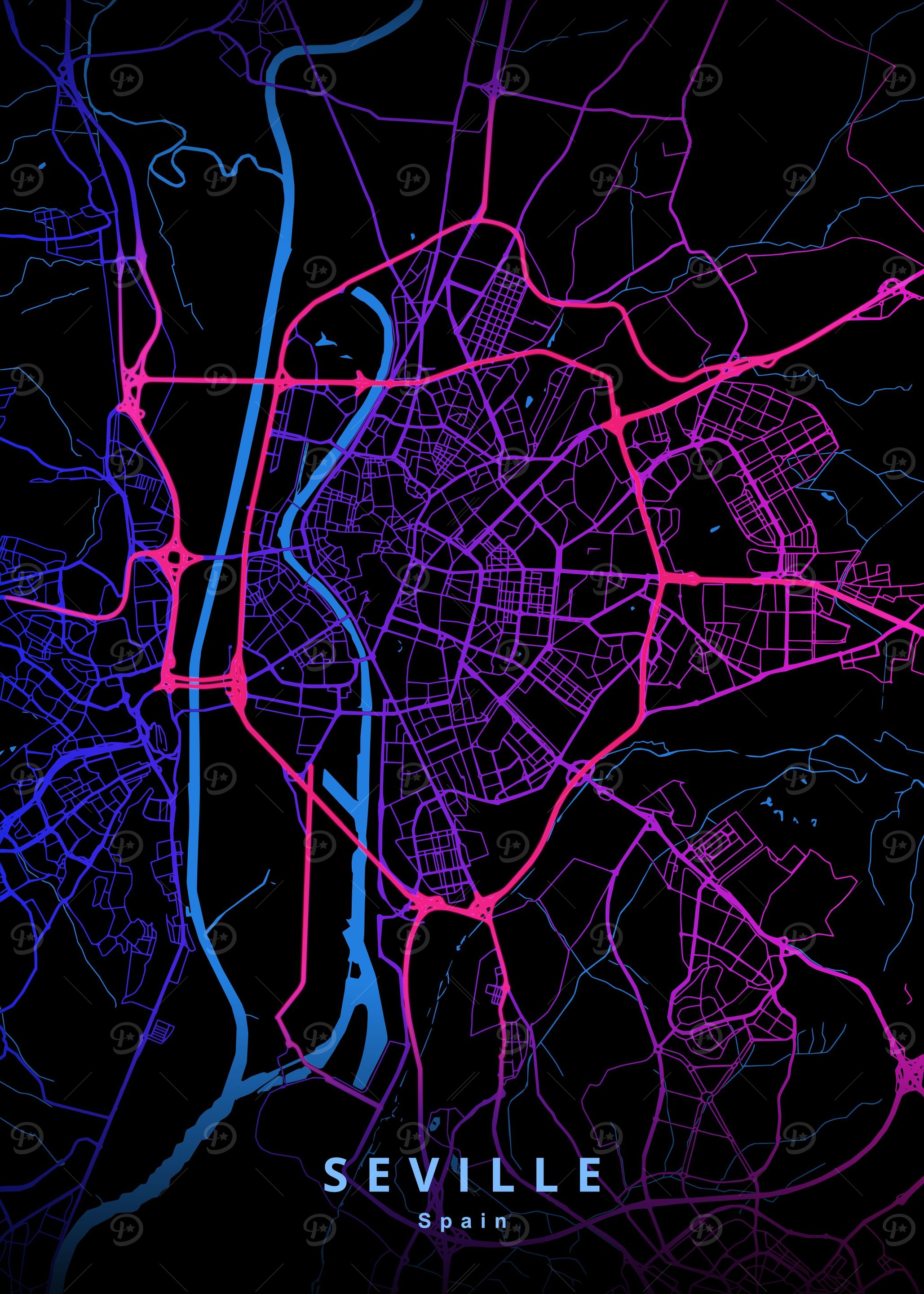 Seville Spain Map