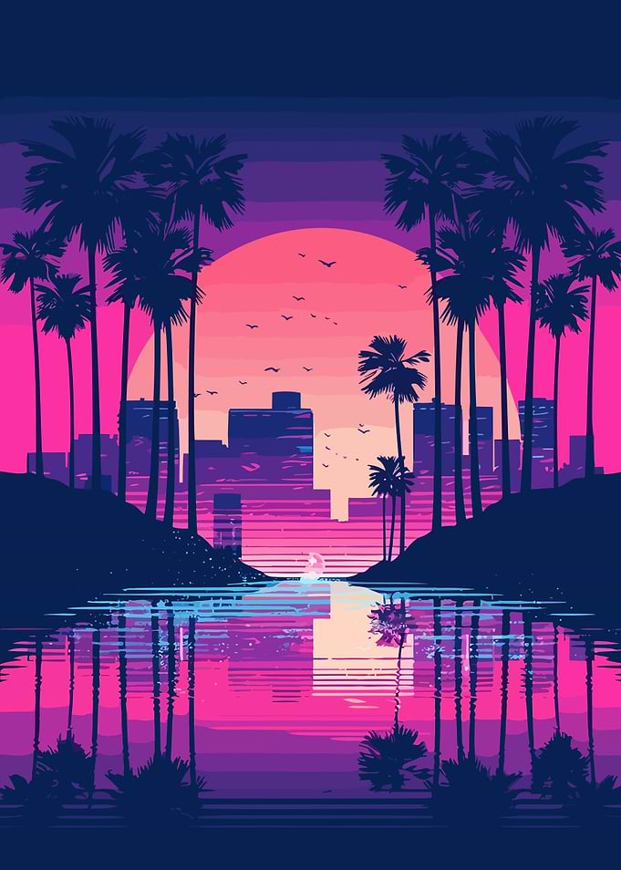 City Synthwave Retro