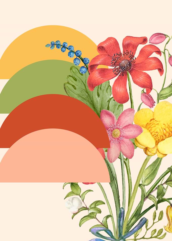 Boho Midcentury Floral